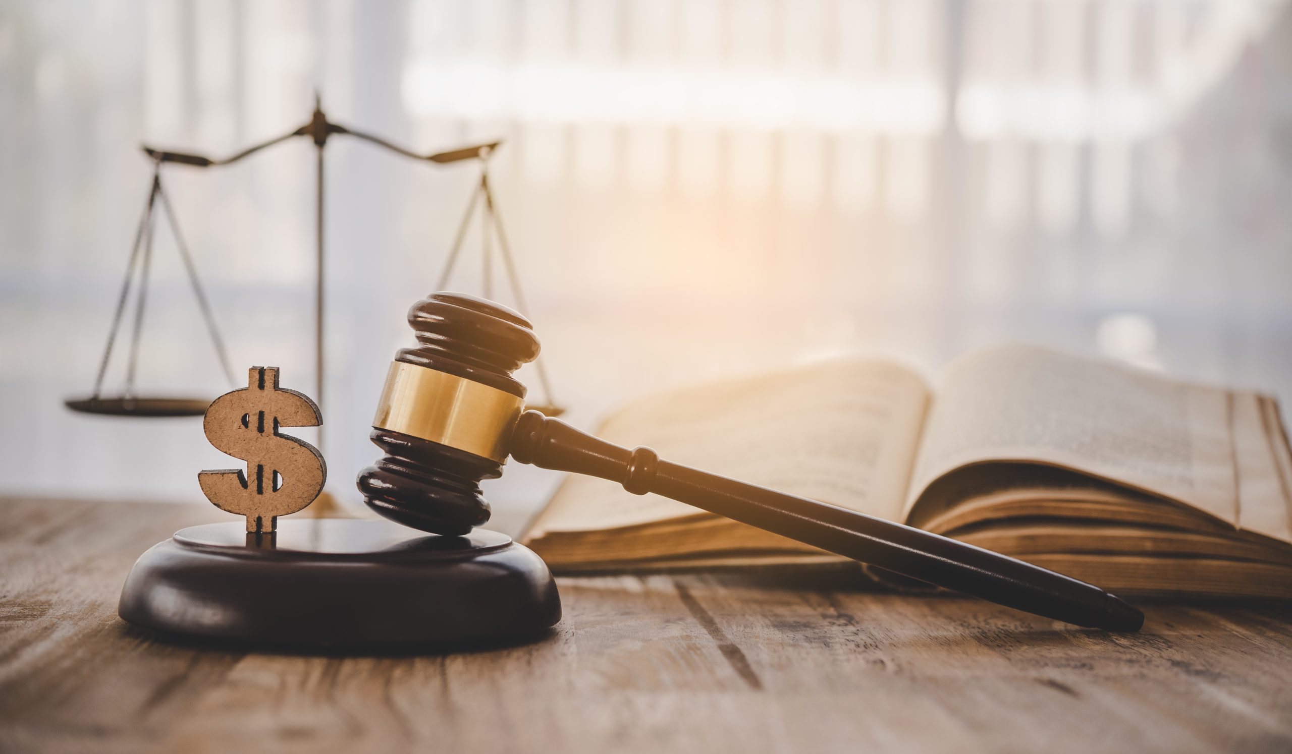 gavel and bankrupcty book